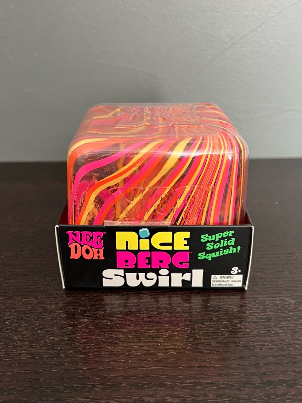 NeeDoh Nice Berg Swirl Orange Yellow Pink